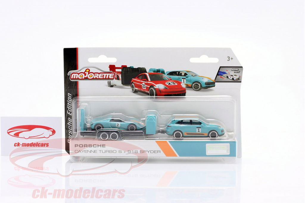 Majorette 1:64 3-Car Racing Set: Porsche Cayenne Turbo S