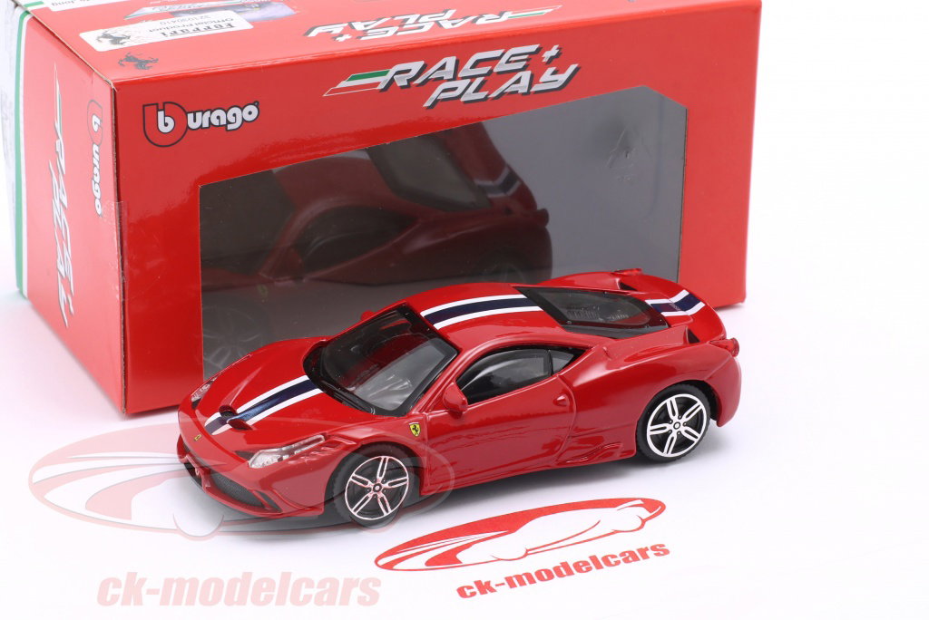 Ferrari 458 Speciale 1/43 ツゥールドフランスブルー Bburago 1:43 Ferrari 458 Speciale red / blue / white CK93816 model