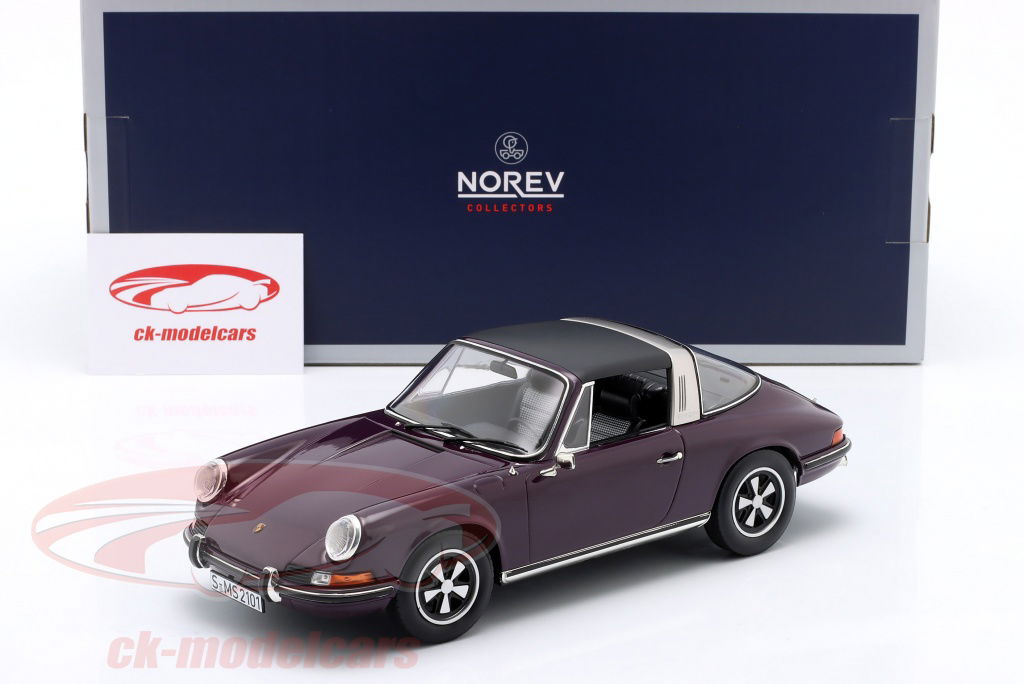 Norev 1:18 Porsche 911 E Targa year 1971 violet 187644 model