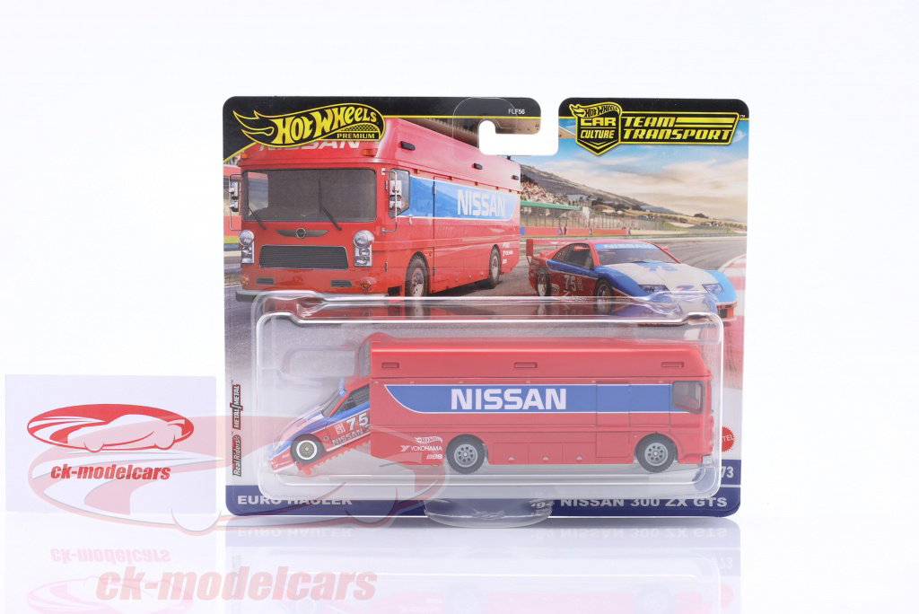 HotWheels 1:64 Set Team Transport: Nissan 300 ZX GTS 1994 & Euro