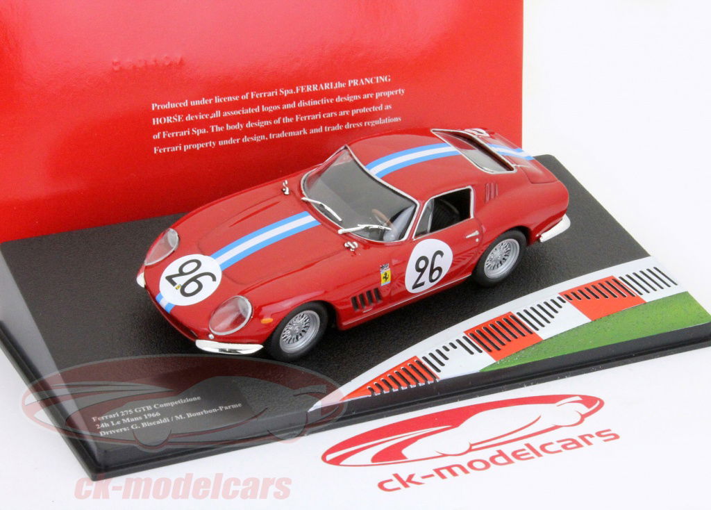 Ixo 1:43 Ferrari 275 GTB Competizione #26 24h LeMans 1966