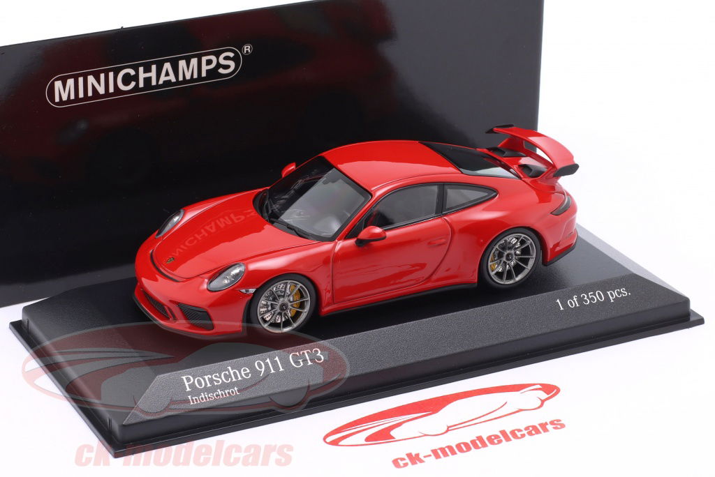 ミニチャンプス　ポルシェ 911 991 GT3 1/43 ミニカー　レッド Minichamps 1:43 Porsche 911 (991) GT3 year 2017 red 410066030