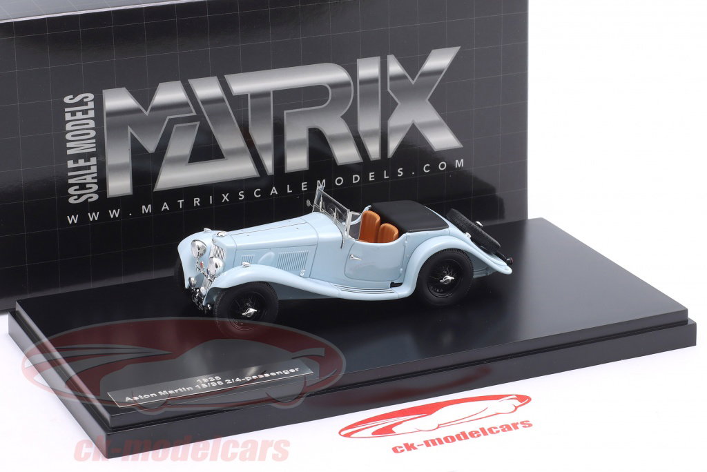 Aston Martin Roadster 1938 2-4 Seater – Matrix 1/43 – Modèle Résine Gris MX40108-171