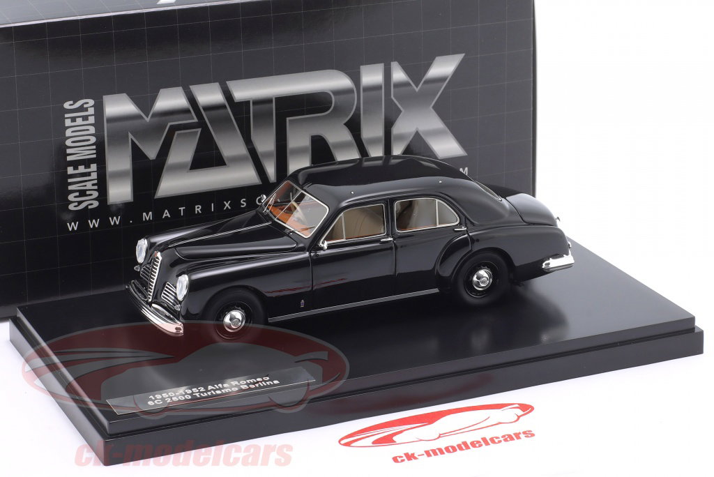 Matrix 1:43 Alfa Romeo 6C 2500 Turismo Berlina Año de construcción 1950-1952 negro MX40102-201 modelo coche MX40102-201 040102201004