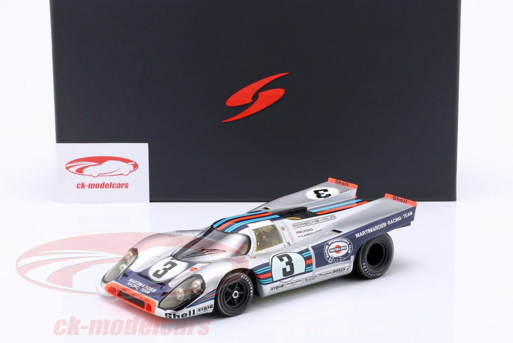 Miniature Spark Porsche 917K N°3 – Vainqueur Sebring 1971 – 1/18 Avec Vitrine