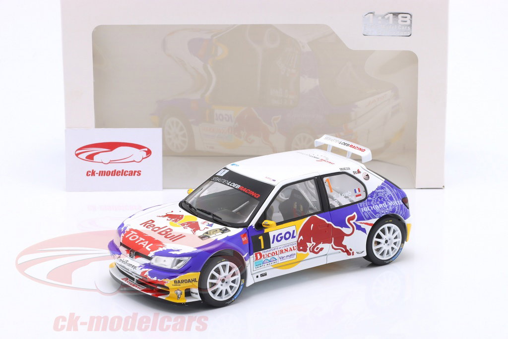 Solido 1:18 Peugeot 306 Maxi #1 Rallye du Var 2017 Loeb, Elena