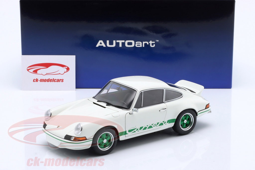 AUTOart 1/18 PORCHE Carrera RS 訳あり AUTOart 1:18 Porsche 911 Carrera RS 2.7 Grand Prix 白 / 緑 78031