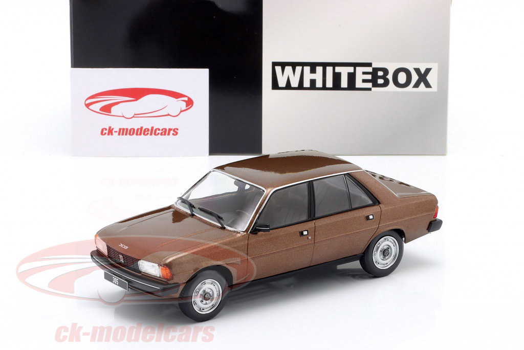 WhiteBox 1:24 Peugeot 305 建設年 1977 ダークブラウン メタリック