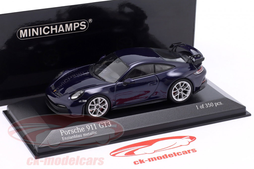 Minichamps 410069208 PORSCHE 911 (992) GT3 – 2021 – BLUE METALLIC 1/43