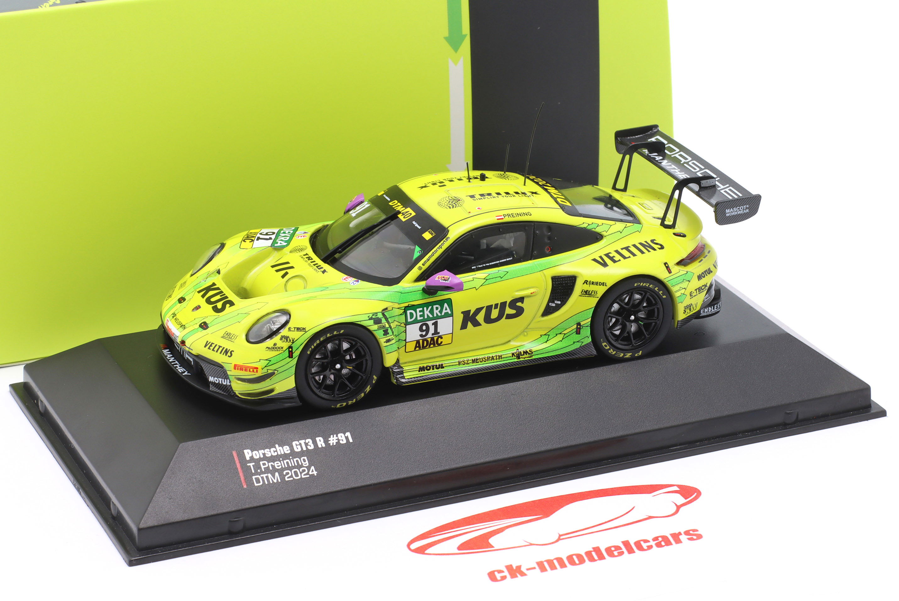Ixo 1:43 Porsche 911 GT3 R #91 DTM 2024 Thomas Preining Manthey