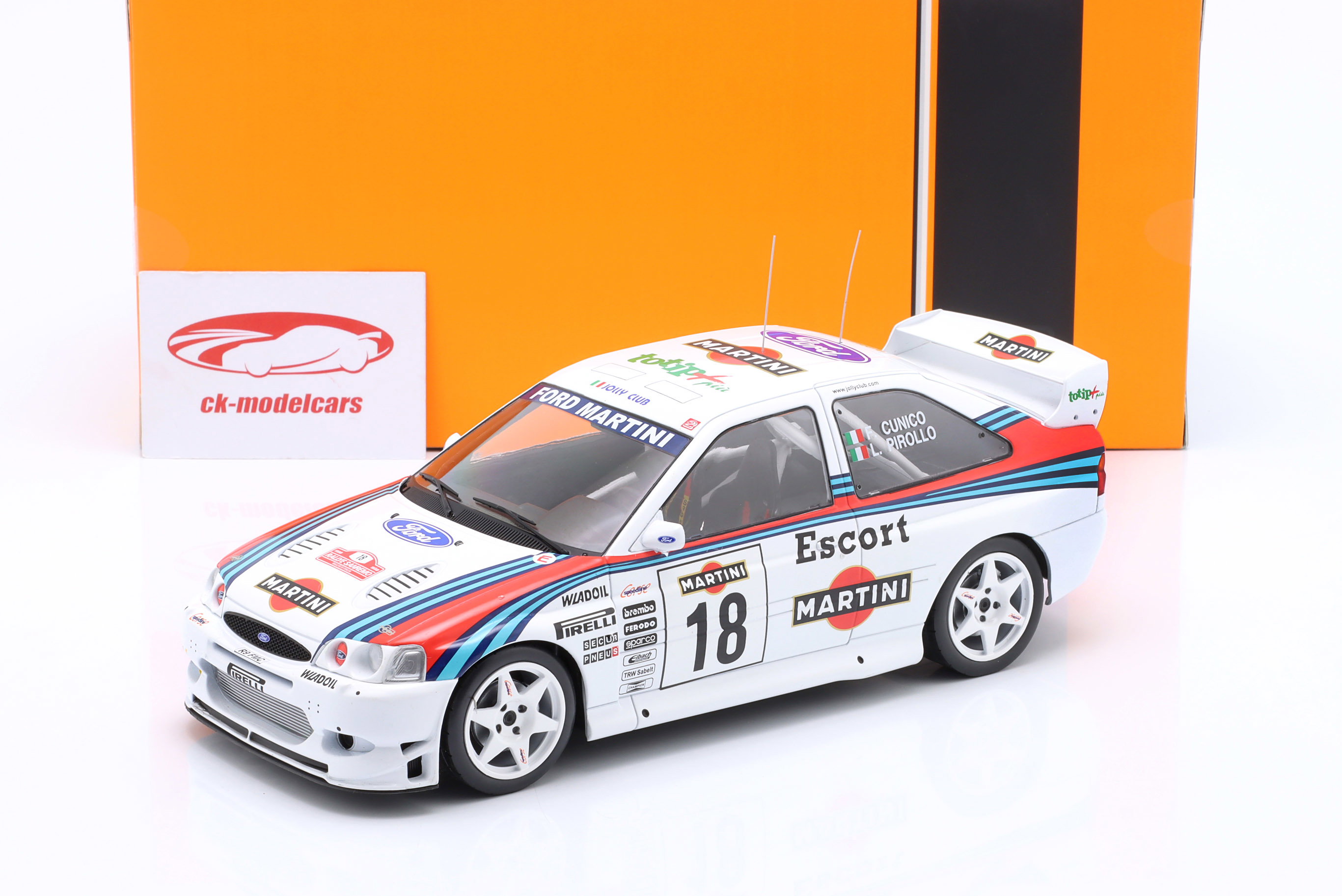 Ixo 1:18 Ford Escort WRC #18 Rallye SanRemo 1998 Cunico, Pirollo