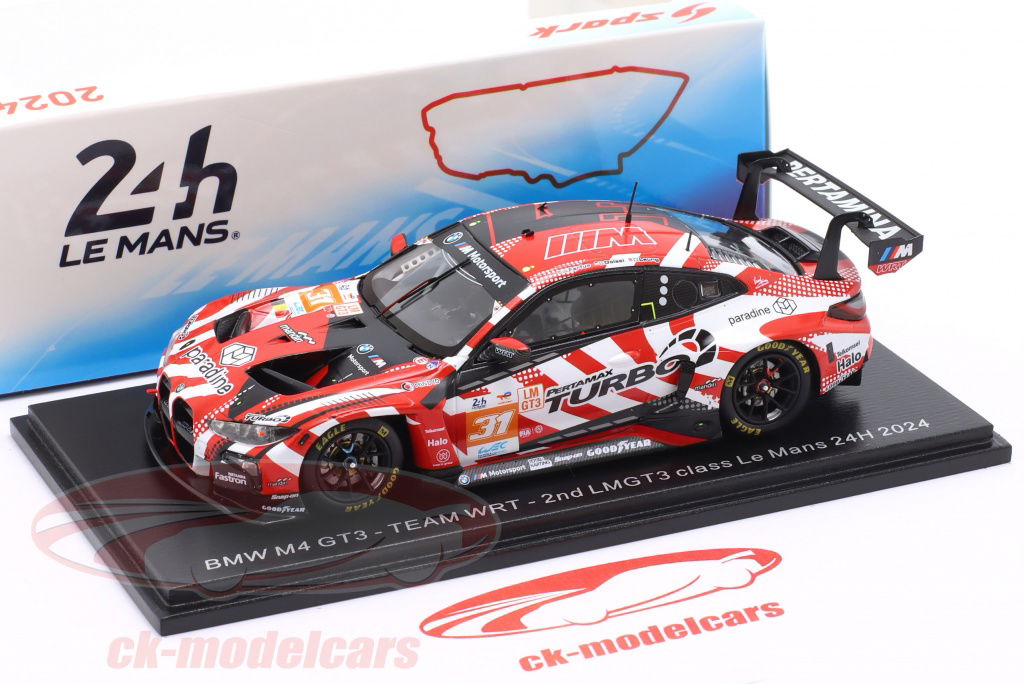 Spark 1:43 BMW M4 GT3 #31 24h LeMans 2024 Team WRT S9147 model car