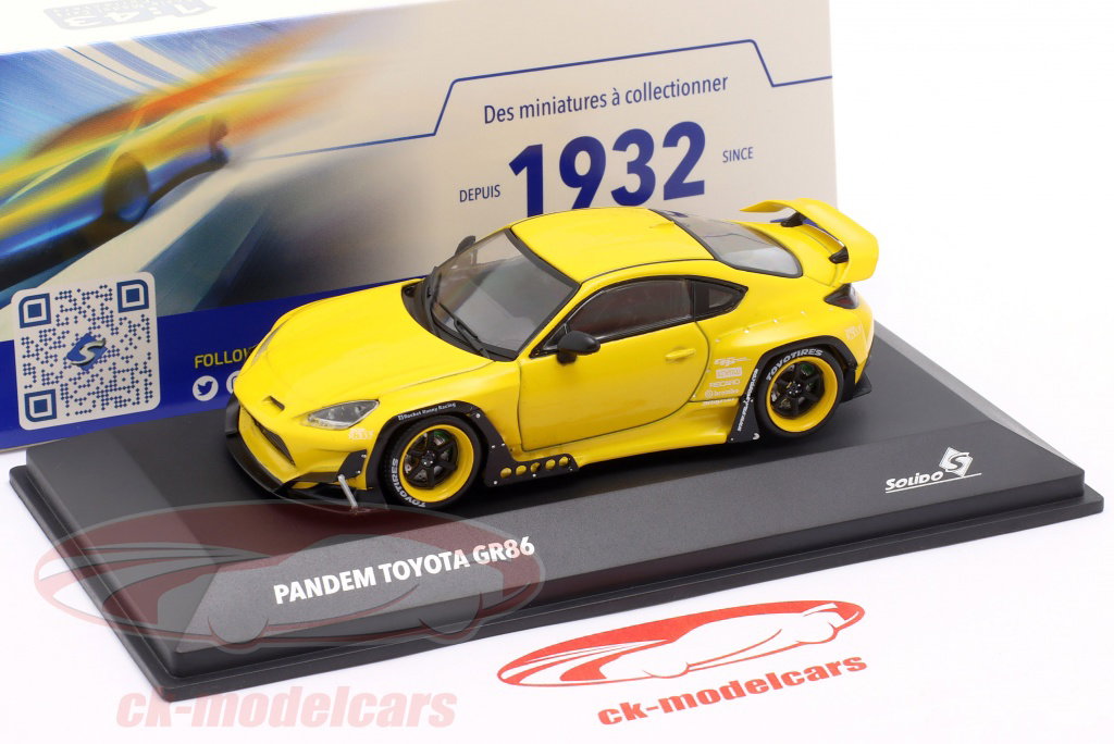 Solido 1:43 Toyota GR86 Pandem Rocket Bunny 黄色 S4315101 モデル