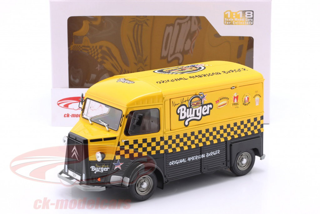 Solido 1:18 Citroën Type HY New York Burger year 1969 yellow
