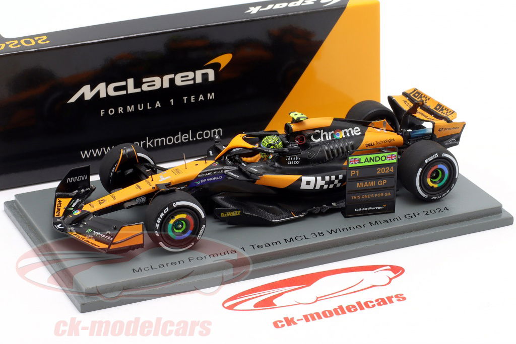 Spark 1:43 Lando Norris McLaren MCL38 #4 勝者 マイアミ GP 式