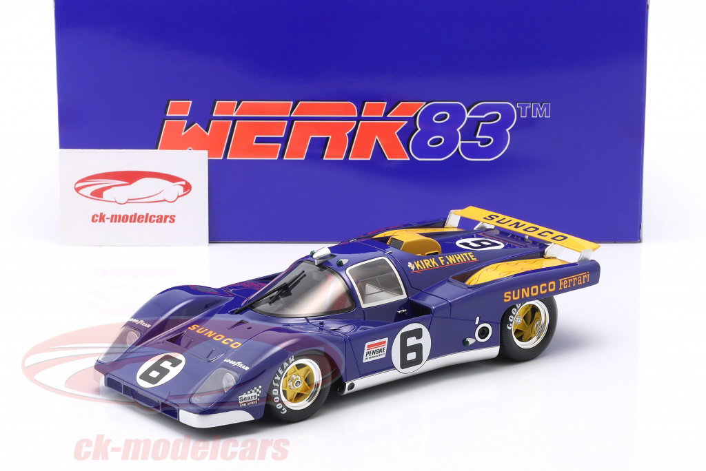 WERK83 1:18 Ferrari 512M Sunoco #6 3rd 24h Daytona 1971 Donohue