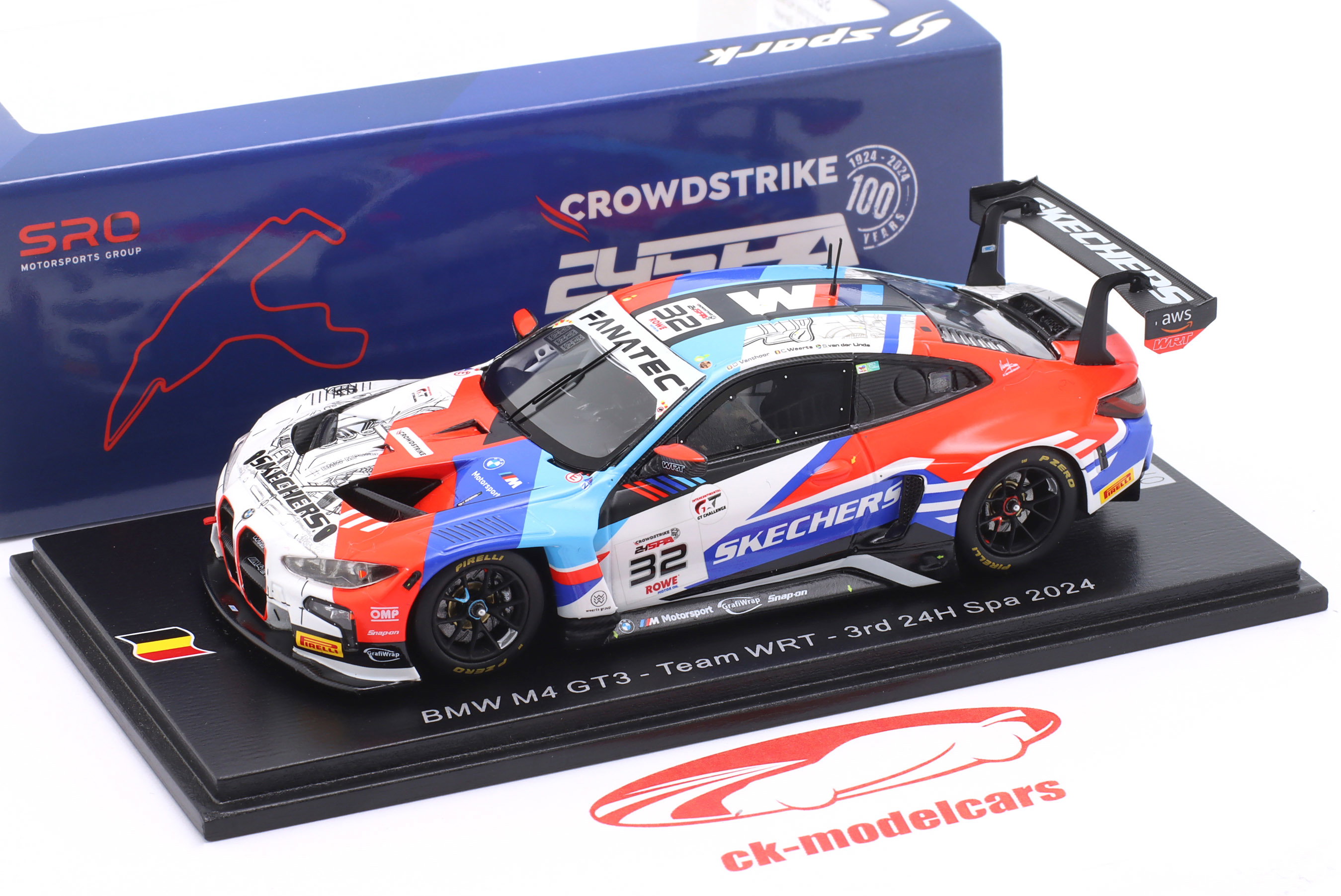 Spark 1:43 BMW M4 GT3 #32 3rd 24h Spa 2024 Team WRT SB780 model