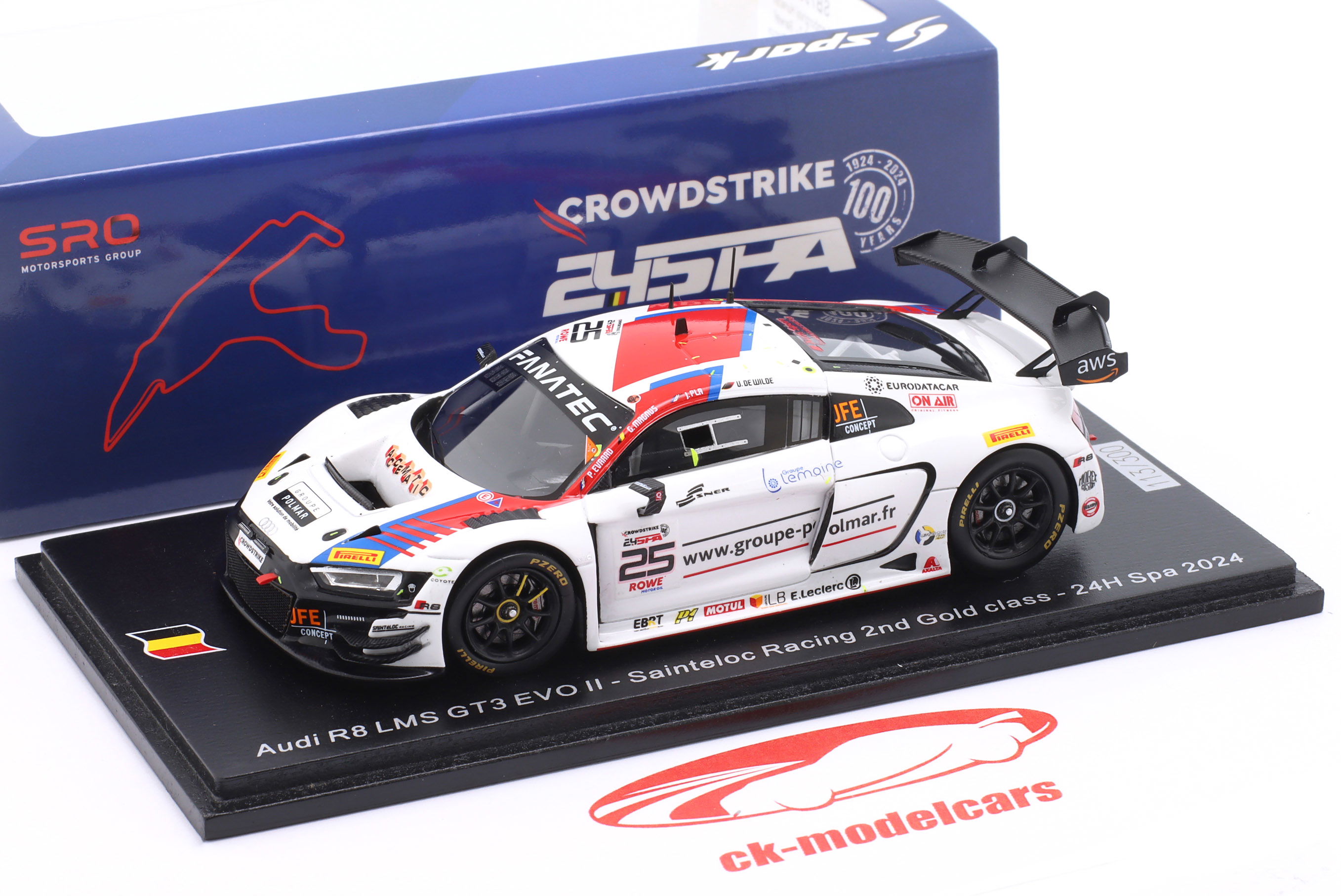 Spark 1:43 Audi R8 LMS GT3 Evo II #25 24h Spa 2024 Sainteloc