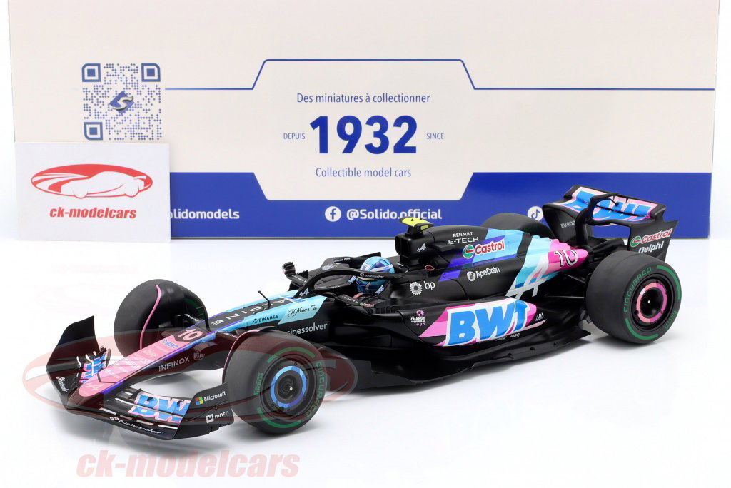 Solido 1:18 Pierre Gasly Alpine A524 #10 3rd Brazilian GP Formula
