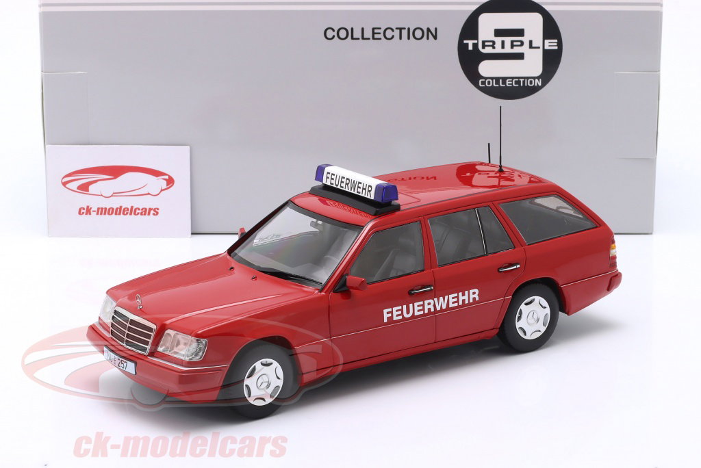 Triple9 1:18 Mercedes-Benz Eクラス Tモデル (S124) 消防 1995 赤 T9