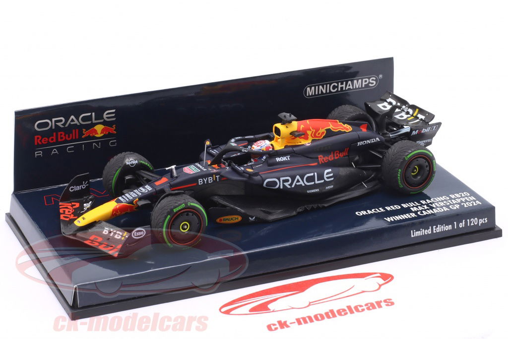 Minichamps 1:43 M. Verstappen Red Bull RB20 #1 勝者 カナダ