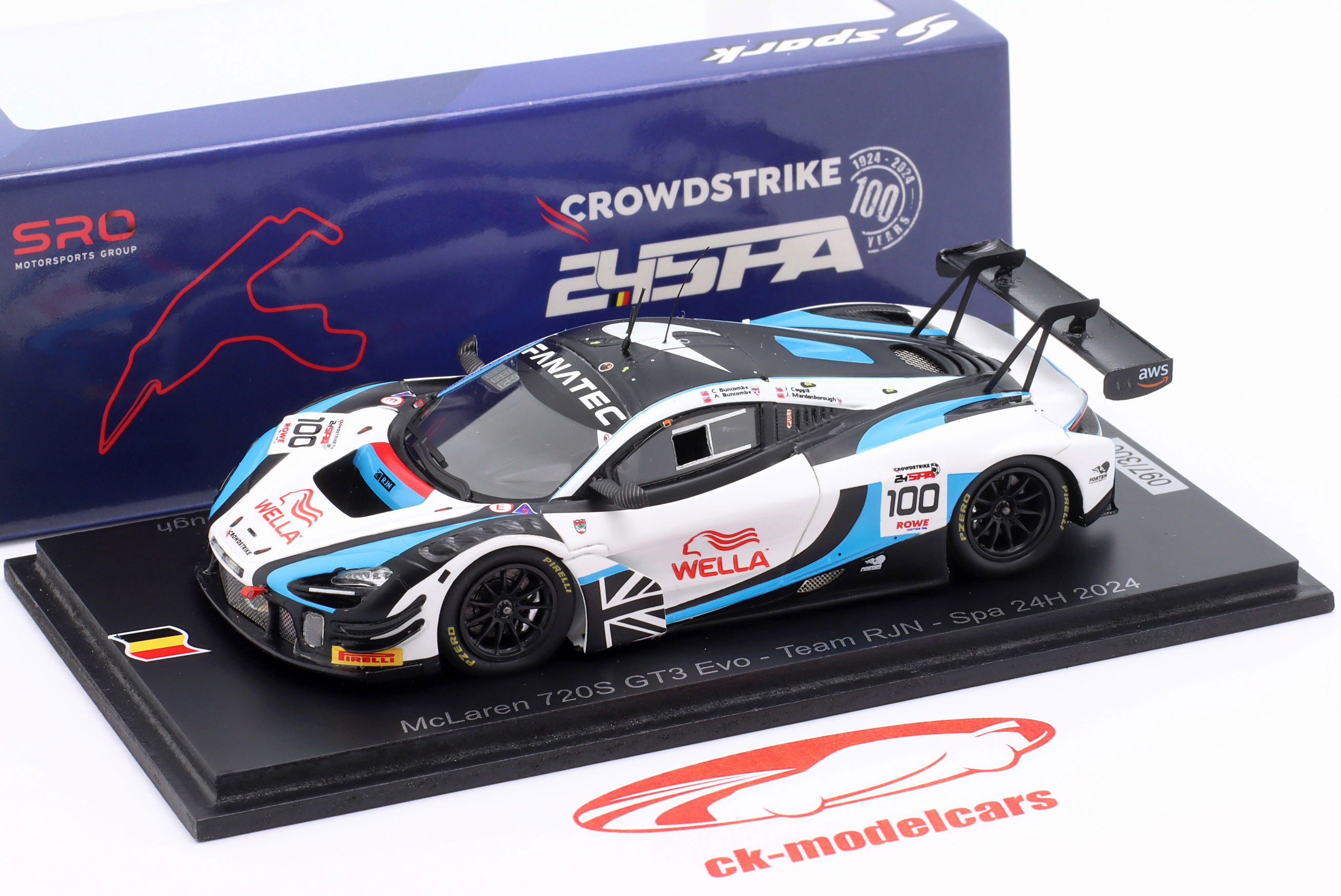 Spark 1:43 McLaren 720S GT3 Evo #100 3rd Pro-Am-Cup 24h Spa 2024