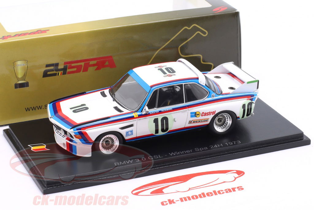 Spark 1:43 BMW 3.0 CSL #10 Winner 24h Spa 1973 Hezemans