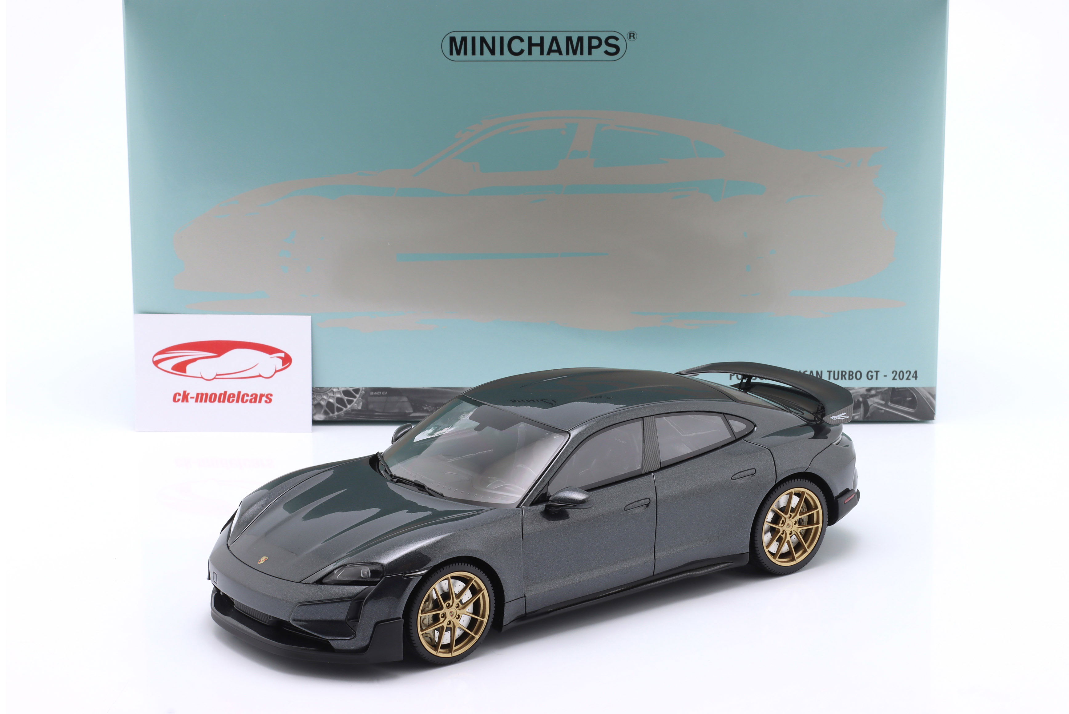 Minichamps 1:18 Porsche Taycan Turbo GT year 2024 dark gray