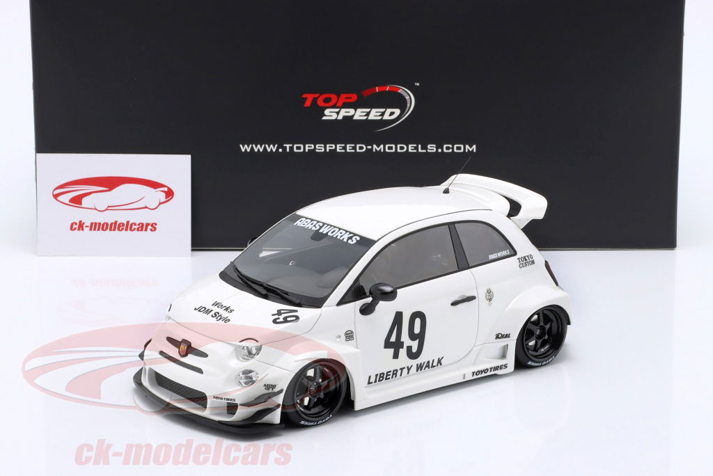 True Scale 1:18 Fiat Abarth 595 LB Works X Abas Works #49 2024