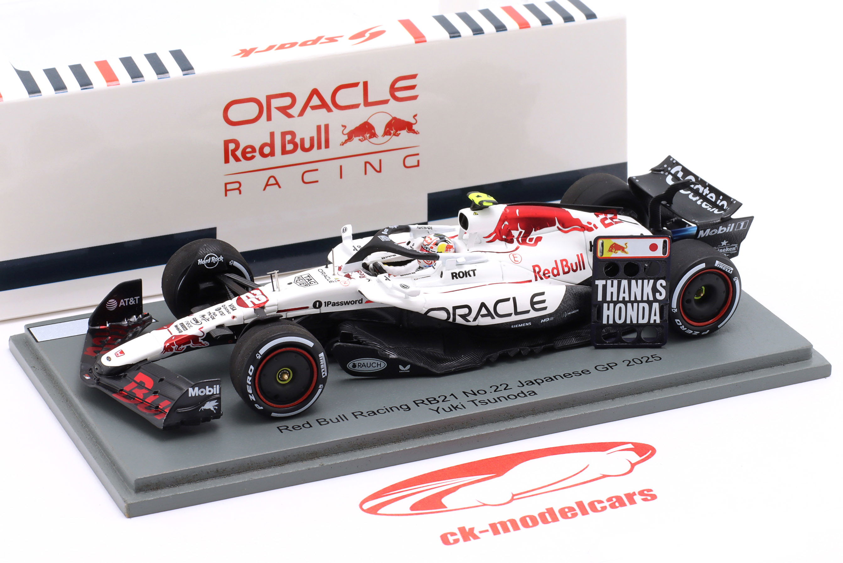 Yuki Tsunoda & Max Verstappen ポストカードセット Spark 1:43 Yuki Tsunoda Red Bull RB21 #22 日本 GP 式 1 2025