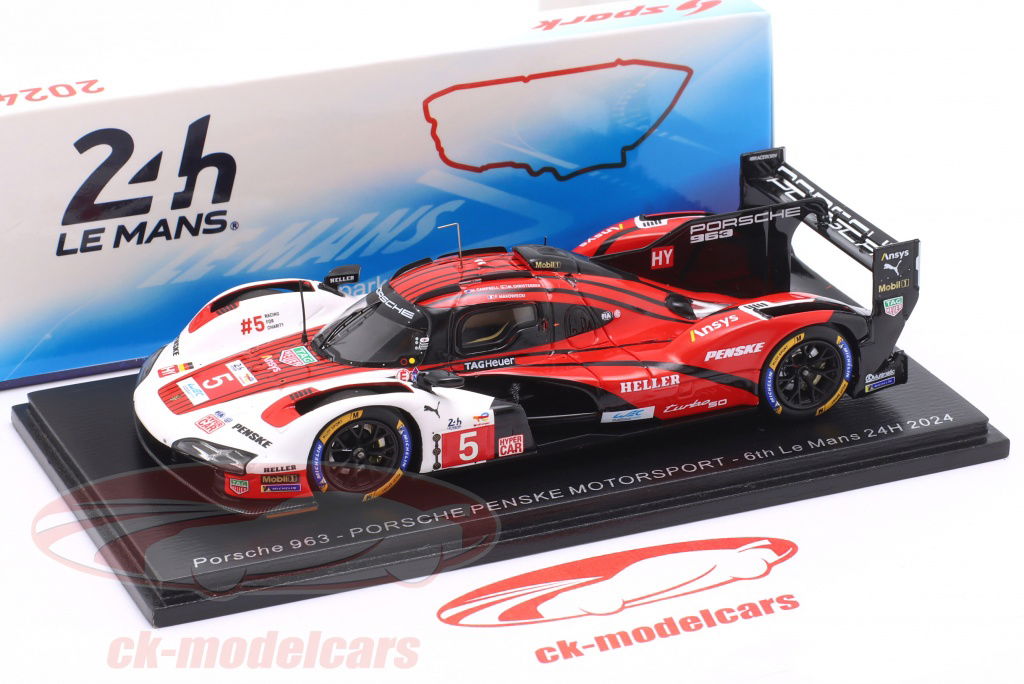 Spark 1:43 Porsche 963 #5 6th 24h LeMans 2024 Porsche Penske