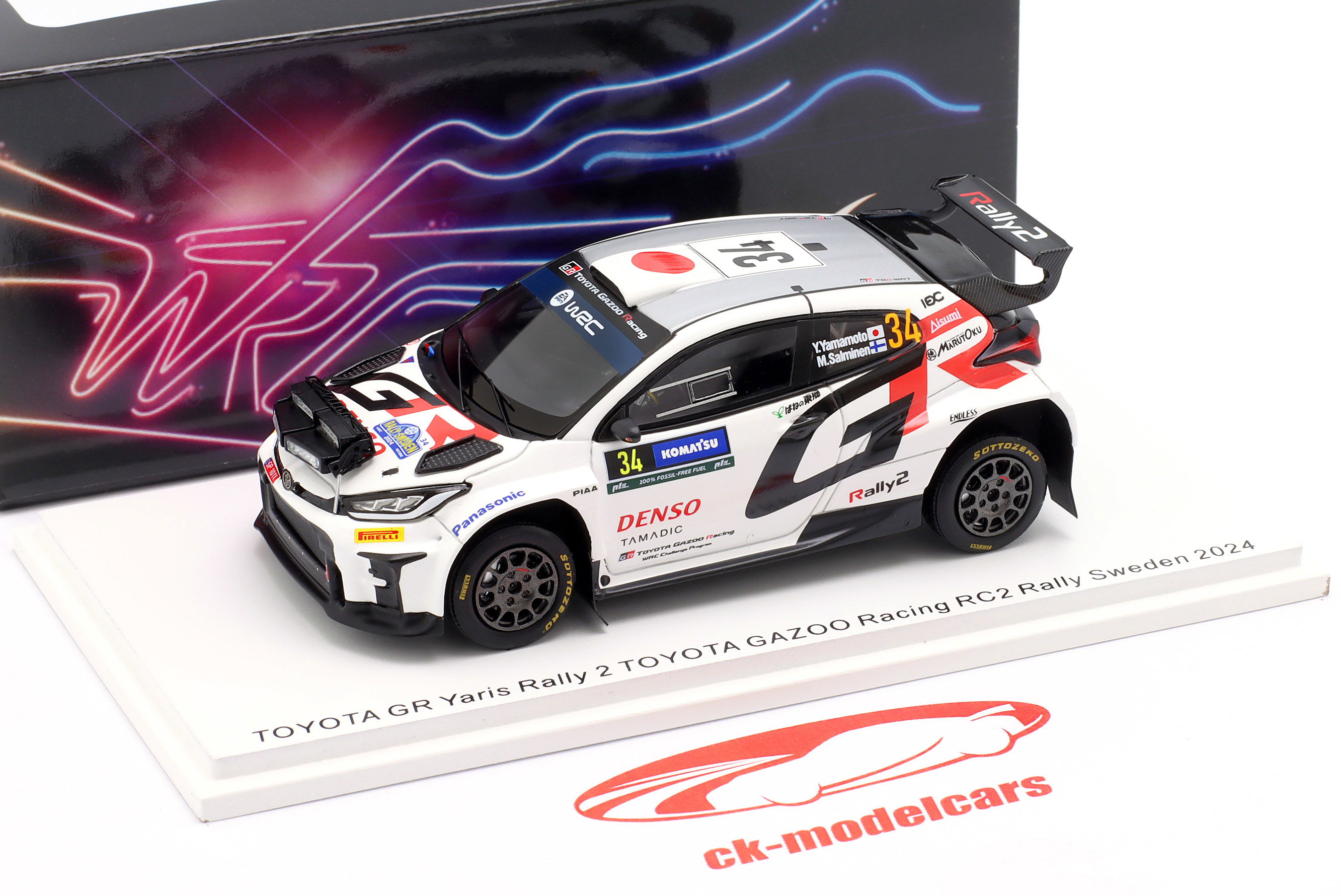 1/43 トヨタ GR ヤリス ラリー2 Rally2 チャンピオン2024 スパーク 1/43 トヨタ GR ヤリス ラリー2 2024 RC2 ラリー