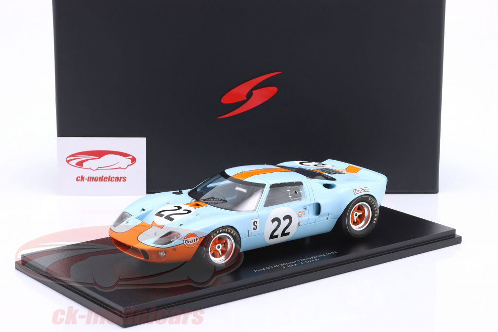 Spark 1:18 Ford GT40 Gulf #22 Winner 12h Sebring 1969 Ickx, Oliver