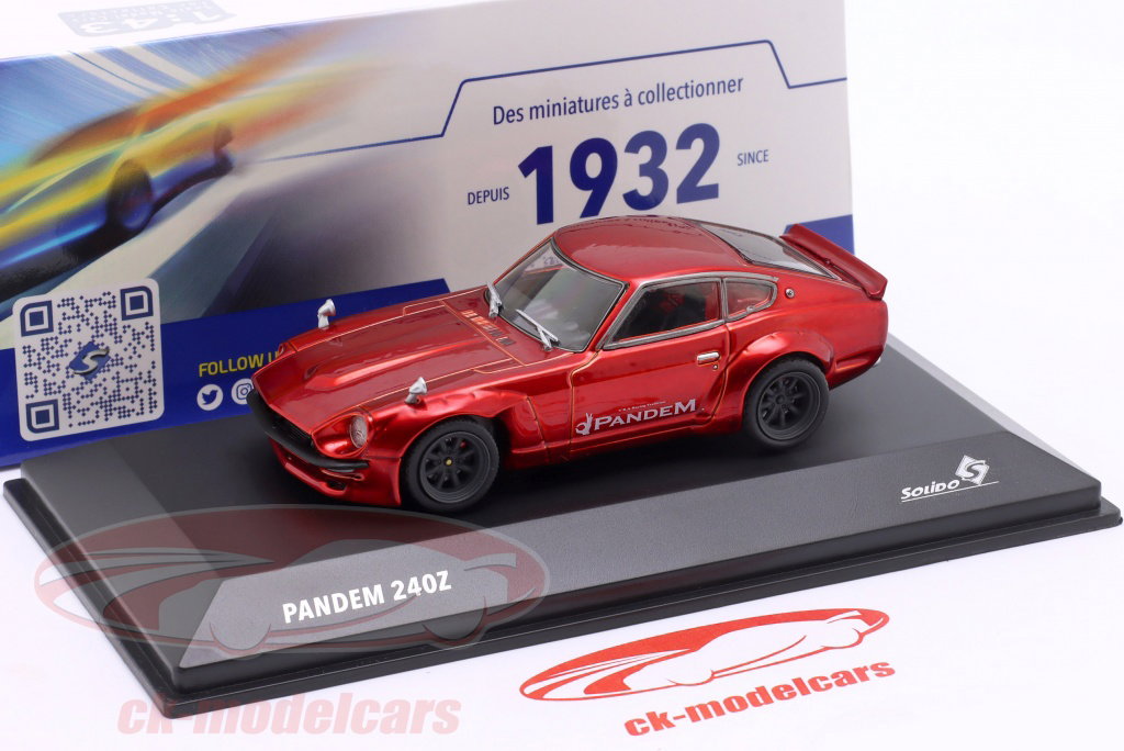 Solido 1:43 Datsun 240Z Pandem Rocket Bunny year 1973 red S4316302