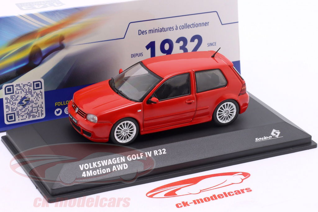 Solido 1:43 Volkswagen VW Golf IV (R32) 建設年 2003 竜巻赤