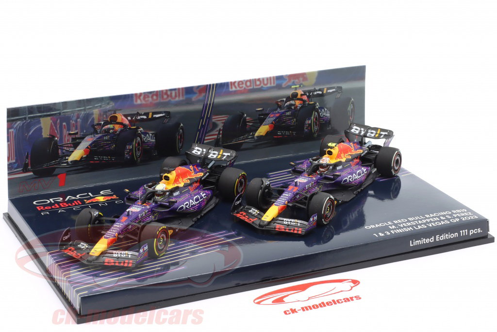 Minichamps 1:43 2-Car Set Verstappen #1 & Perez #11 Las Vegas GP
