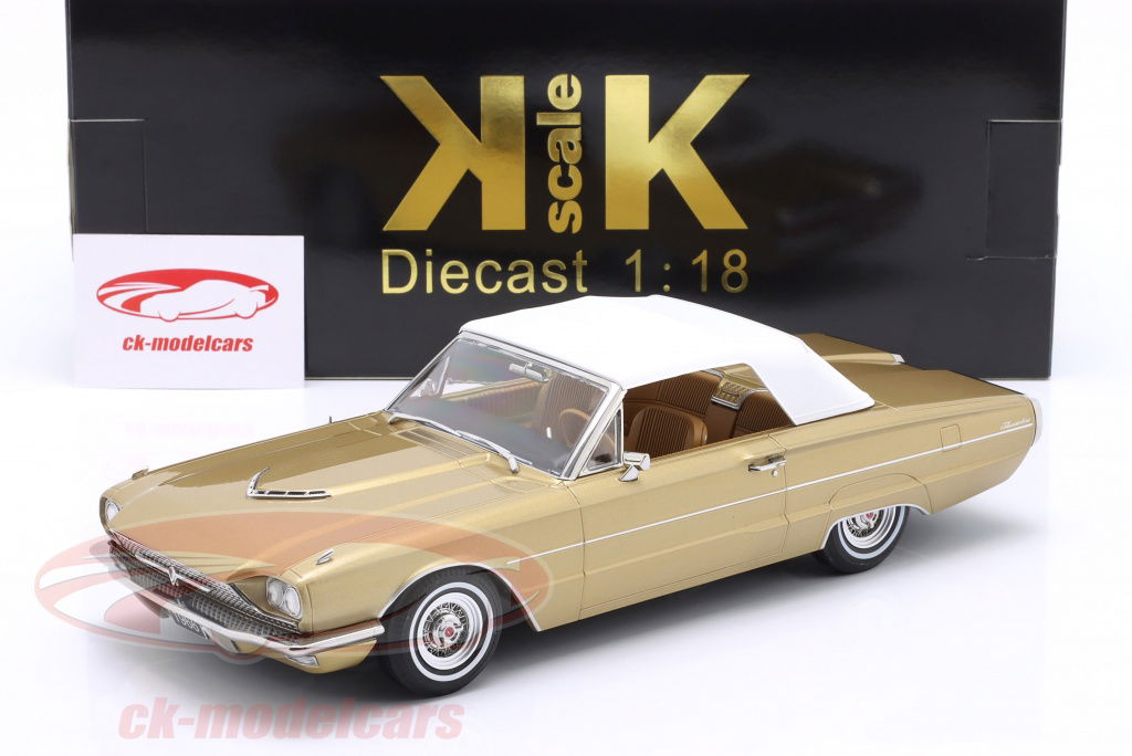 KK-Scale 1:18 Ford Thunderbird コンバーチブル 建設年 1966 金