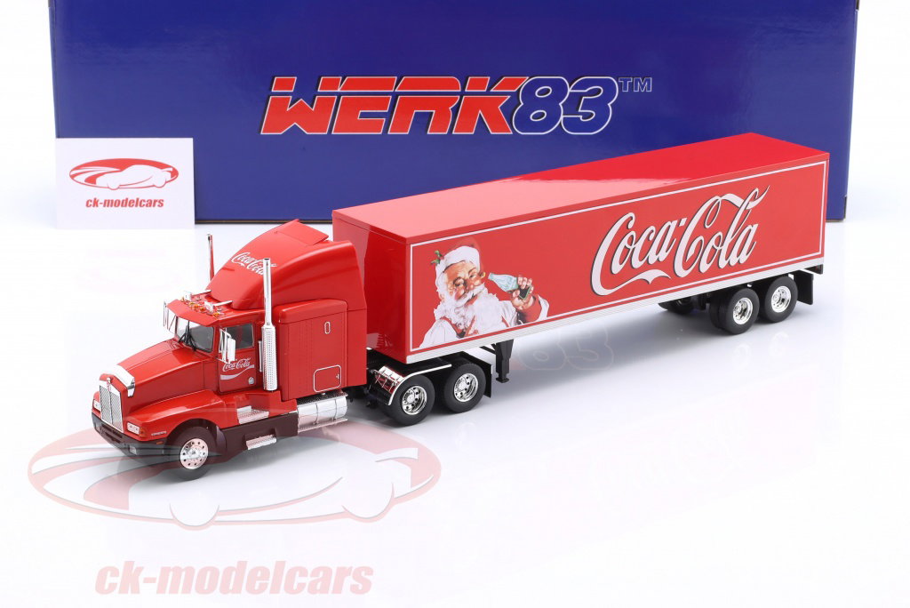 Coca-Cola トラックモデル WERK83 1:43 Kenworth T600 vrachtwagen met oplegger Coca-Cola