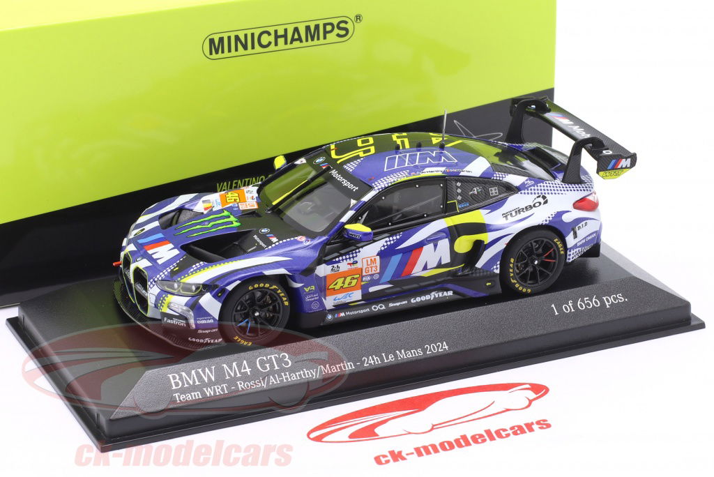 ミニカー MINICHAMPS1/43 BMW M4 GT3 VR46 Minichamps 1:43 BMW M4 GT3 #46 24h LeMans 2024 Rossi, Martin, Al