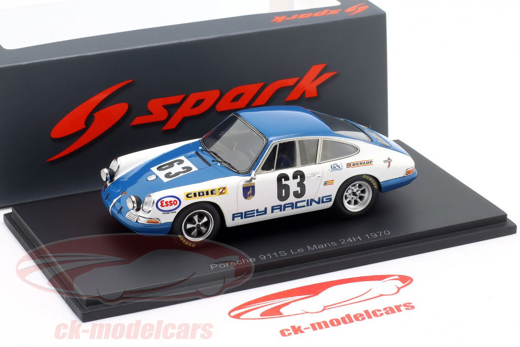 Spark 1:43 Porsche 911 S #63 24h LeMans 1970 Rey, Cheveniere S9759