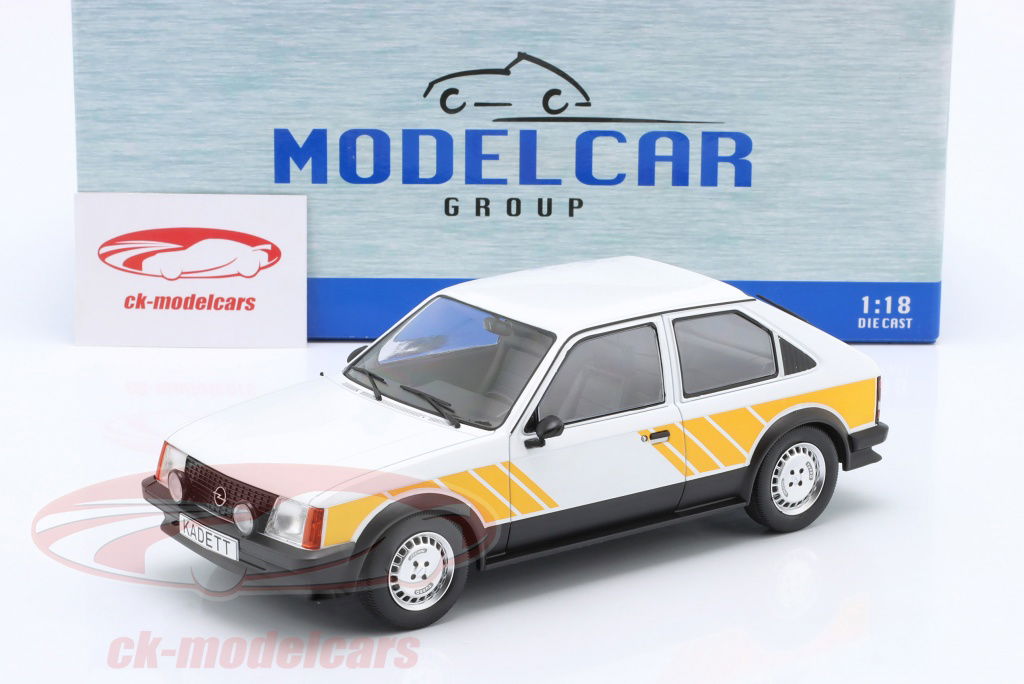ModelCarGroup 1:18 Opel Kadett D SR year 1983 white / yellow