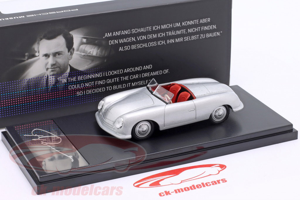 Porsche 356 Nr. 1 Roadster Year 1948 silver 1:43 Welly MAP01935625