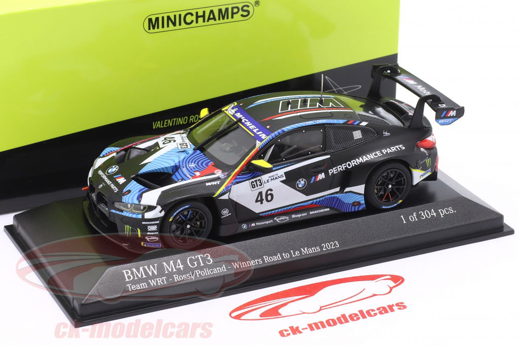 Minichamps 1:43 BMW M4 GT3 #46 Winner Road to LeMans 2023 Rossi