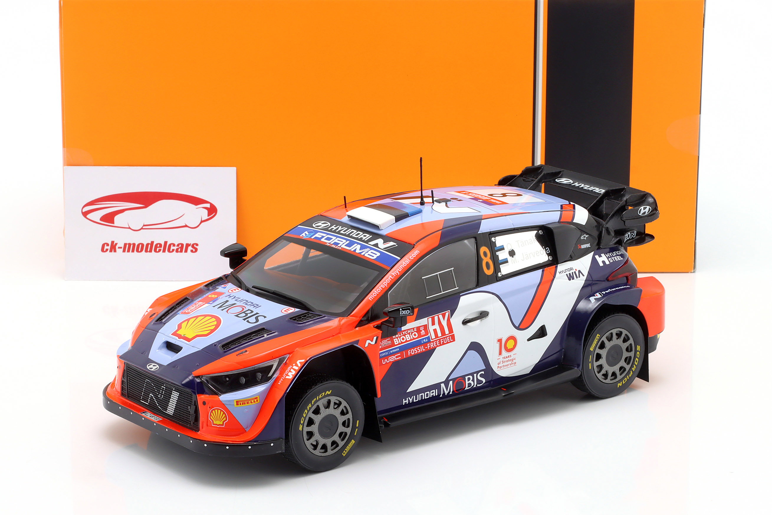 Ixo 1:18 Hyundai i20 N Rally1 Hybrid #8 3位 Rallye チリ 2024 Tänak