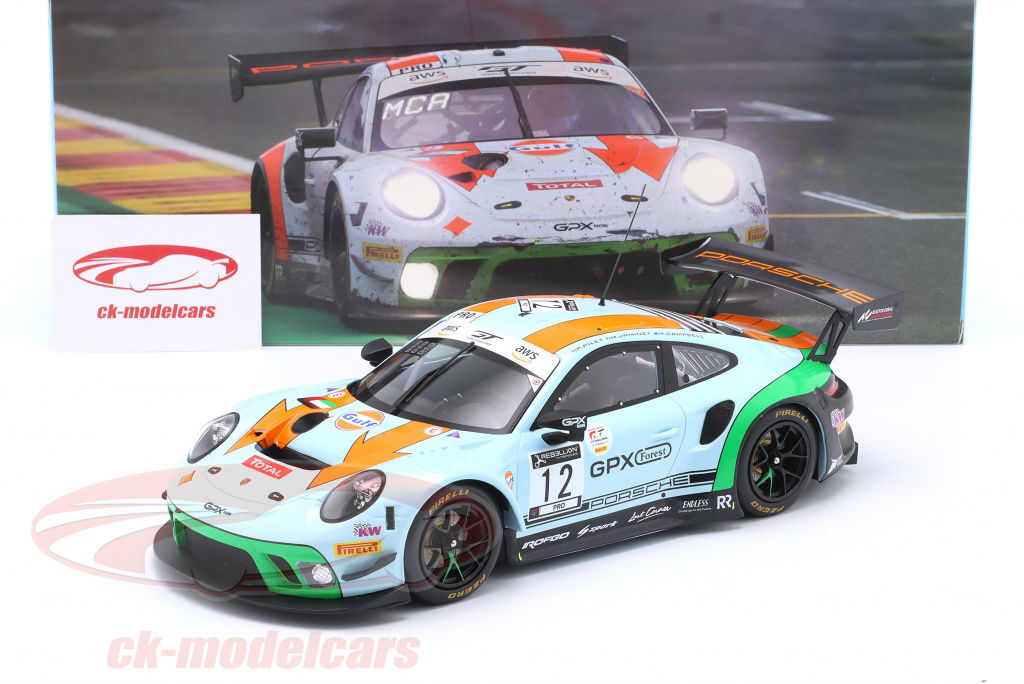 Ixo 1:18 Porsche 911 GT3 R Gulf #12 4th 24h Spa 2020 Campbell