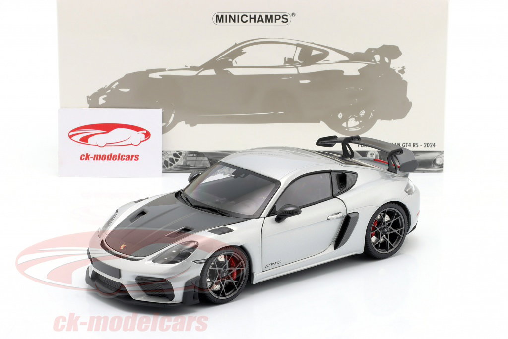 Minichamps 1:18 Porsche Cayman GT4 RS 2024 silver metallic