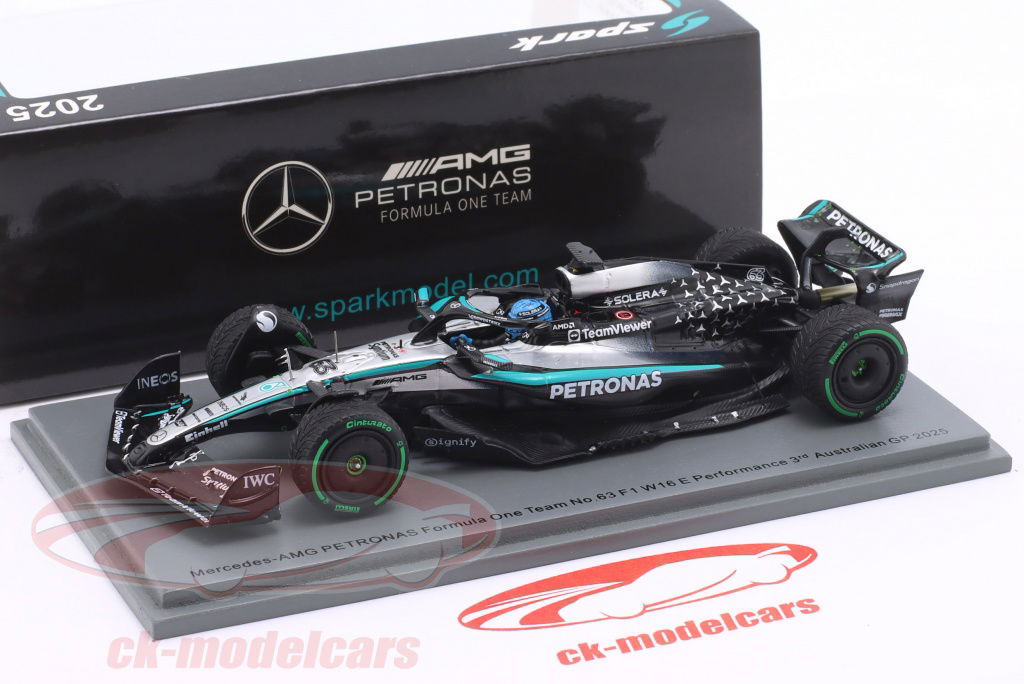 Spark 1:43 George Russell Mercedes F1 W16E #63 3e Australië GP
