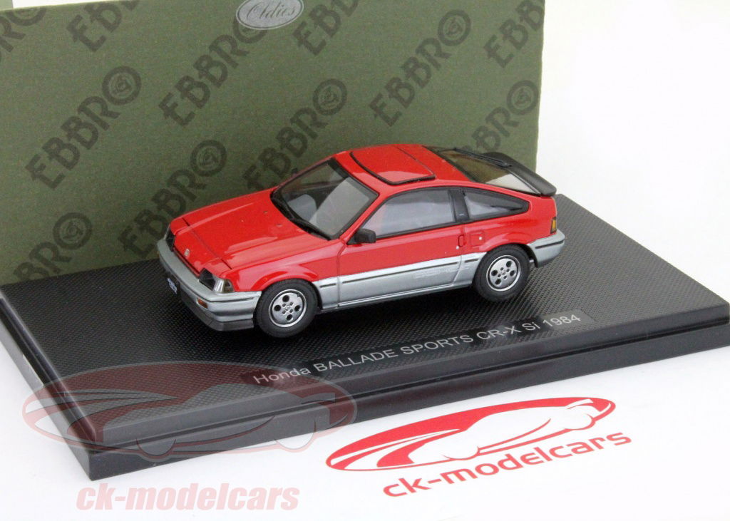 EBBRO 1/43 HONDA バラードスポーツCR-X Si 1984 Ebbro 1:43 Honda Ballade Sports CR-X Si 1984 red 44374 model