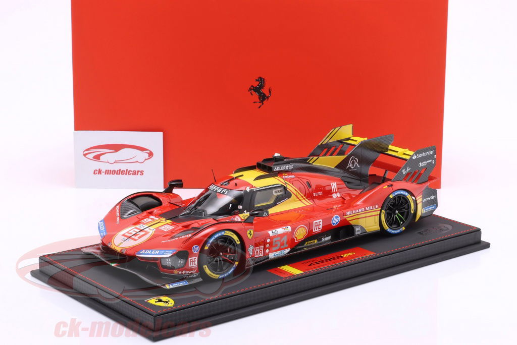 BBR Models 1:18 Ferrari 499P #51 3rd 24h LeMans 2024 Pier Guidi
