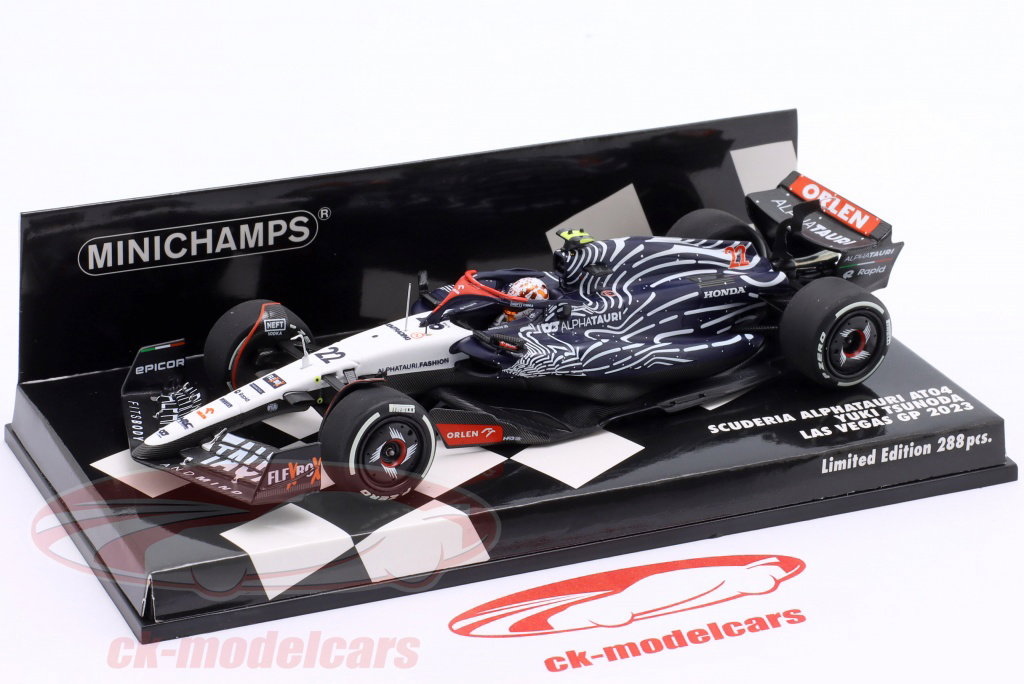 Minichamps 1:43 Yuki Tsunoda Alpha Tauri AT04 #22 Las Vegas GP